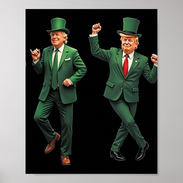 Funny Trump Dance St. Patricks Day Pajamas Ymca Tr Poster (Framsidan)