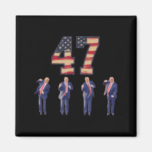 Funny Trump Dancing America 47 Trump Dance Manar W Magnet