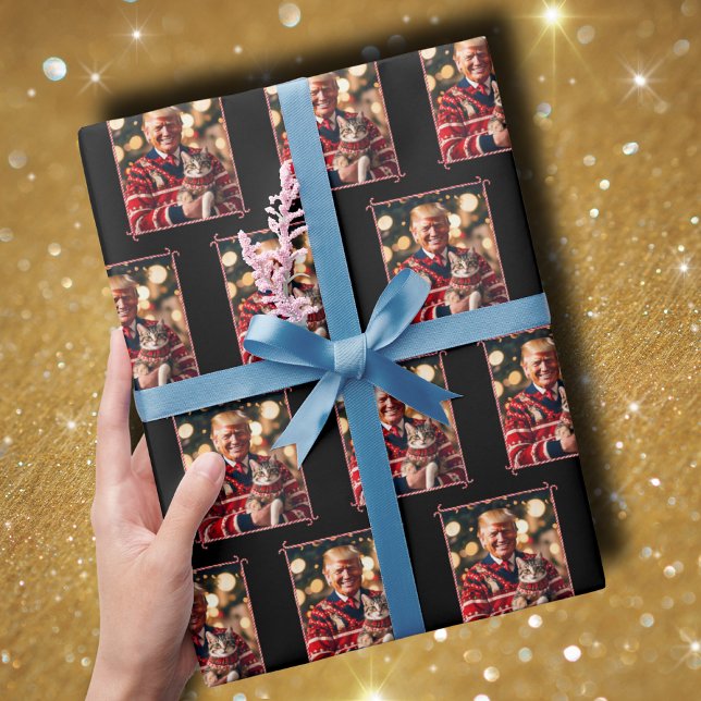 Funny Trump | Donald Trump gör katt Säker igen Presentpapper (Skapare uppladdad)