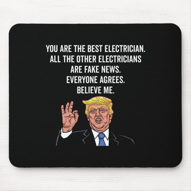 Funny Trump Electrician Lineman Musmatta (Framsidan)