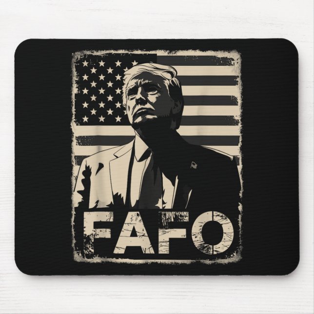 Funny Trump Fafo Retro American Flagga Musmatta (Framsidan)