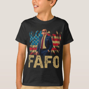 Funny Trump Fafo, Y2k Fafo Trump American Flagga V T Shirt