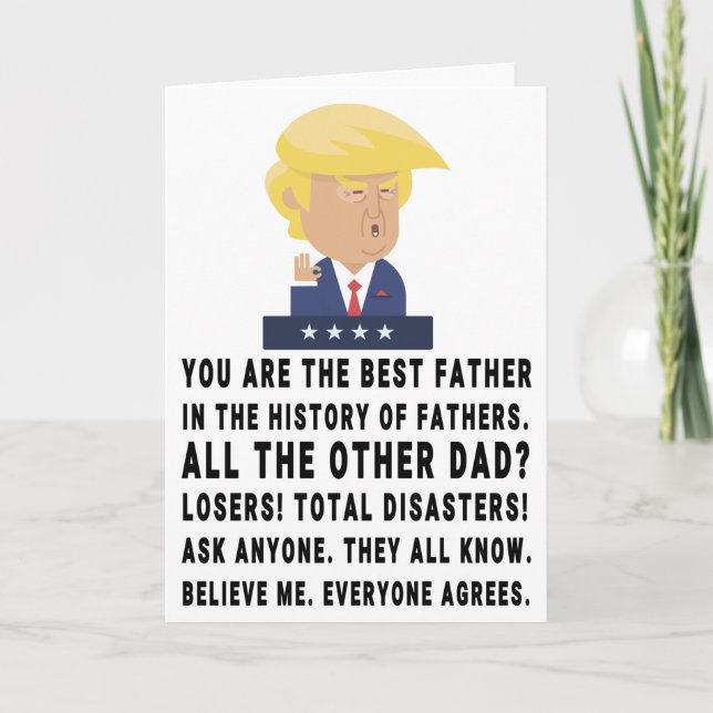 Funny Trump Fars dag Kort (Framsida)