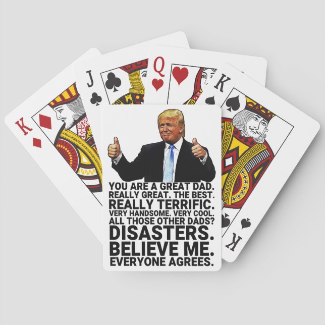 Funny Trump Father Birthday Card Casinokort (Baksidan)