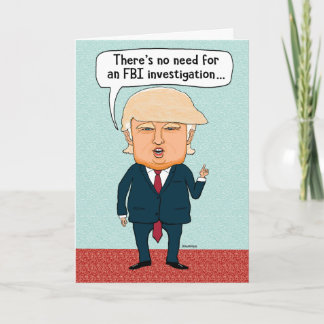 Funny Trump FBI Undersökning Birthday Kort