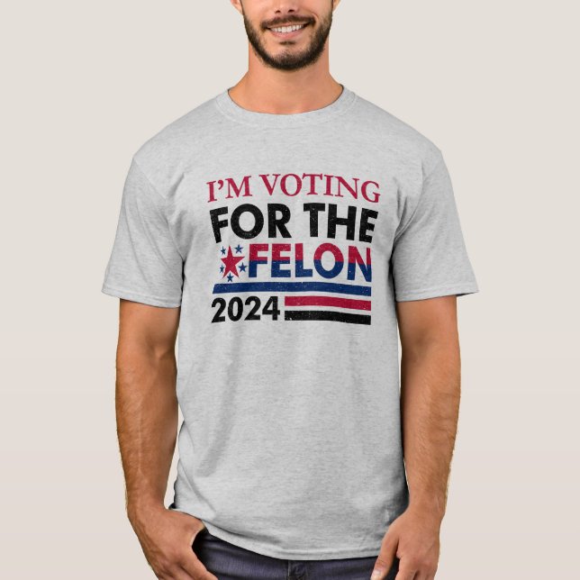 Funny Trump Felon T Shirt (Framsida)