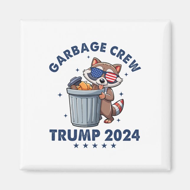 Funny Trump Garbyge Crew Magnet (Framsidan)
