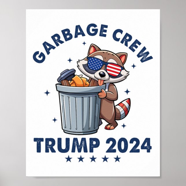 Funny Trump Garbyge Crew Poster (Framsidan)