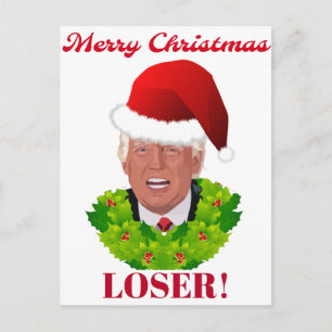 Funny Trump "God jul Loser" Helg Vykort