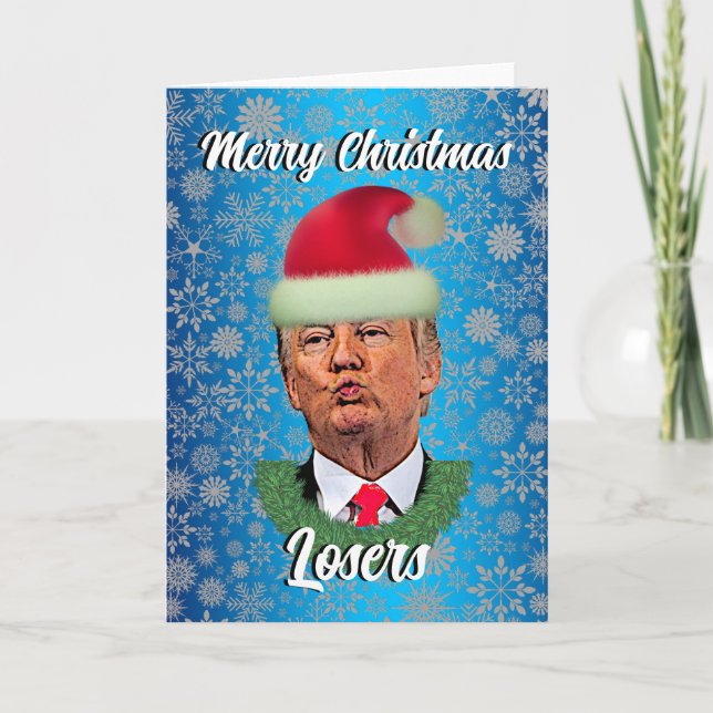 Funny Trump "God jul Loser" Helgkort (Framsida)