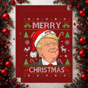 Funny Trump God jul Ugly Julafton Sweater Gift Julkort