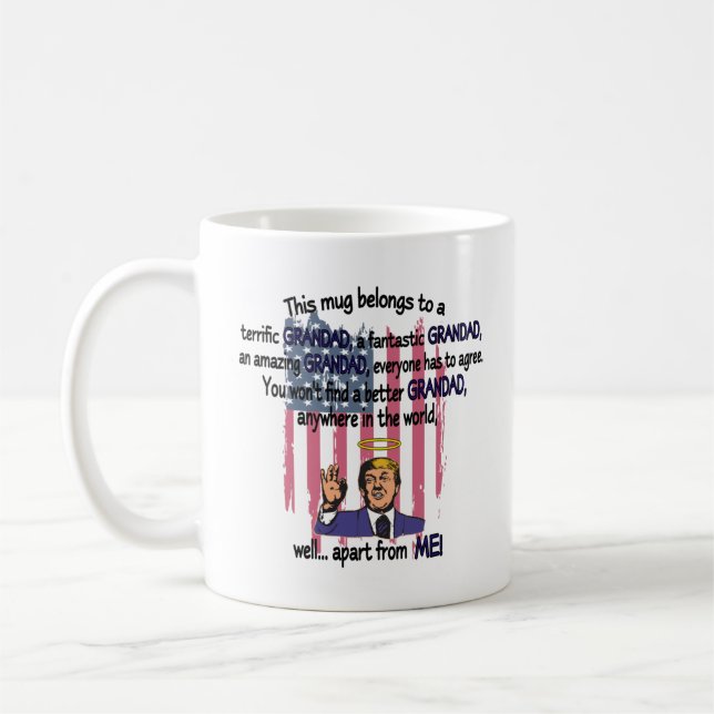 Funny Trump Grandad Gift Mugg (Vänster)