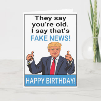 Funny Trump Grattis på födelsedagen Kort