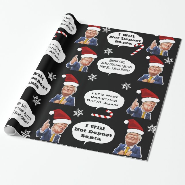 Funny Trump-jul Presentpapper (Utrullad)
