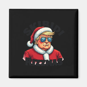 Funny Trump Jultomten Trump Skibidi Ri Magnet