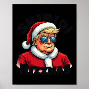 Funny Trump Jultomten Trump Skibidi Ri Poster