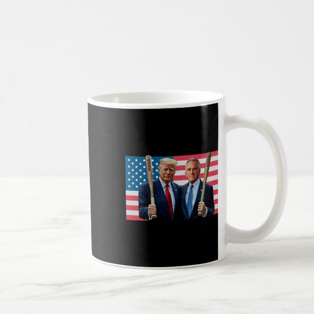 Funny Trump Kennedy Mega Maha Baseball Fladdermus  Kaffemugg (Höger)