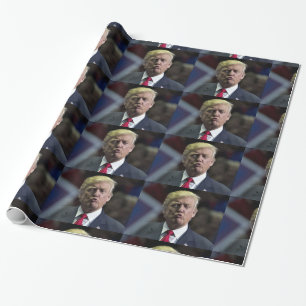 FUNNY TRUMP KISS CHRSTMAS Wrapping Papper Presentpapper