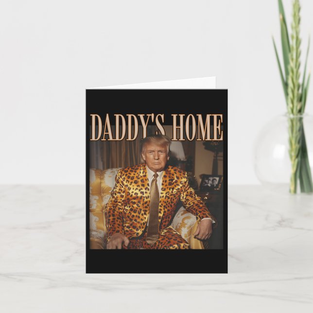 Funny Trump Leopard Daddys Home, Trump 2024 Kort (Framsida)
