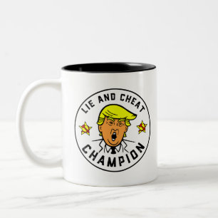 Funny Trump Ljuger och Chost Champion Två-Tonad Mugg
