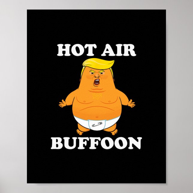 Funny Trump Lloon Hot Air Buffoon  Poster (Framsidan)
