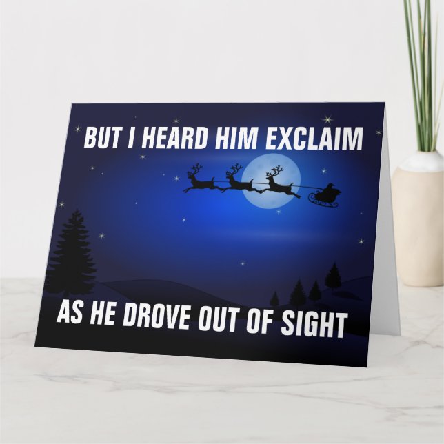 FUNNY TRUMP MAGA SANTA CHRISTMAS-KORT KORT (Framsida)