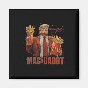 Funny Trump Mcdon 2024 Fast Food Mac pappa Hamburg Magnet