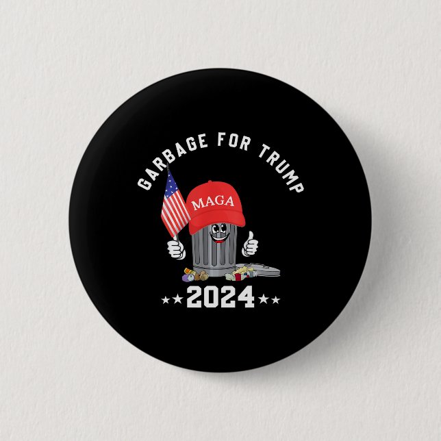 Funny Trump Mega Sopor Kan Tecknade figurer Ame Knapp (Framsida)