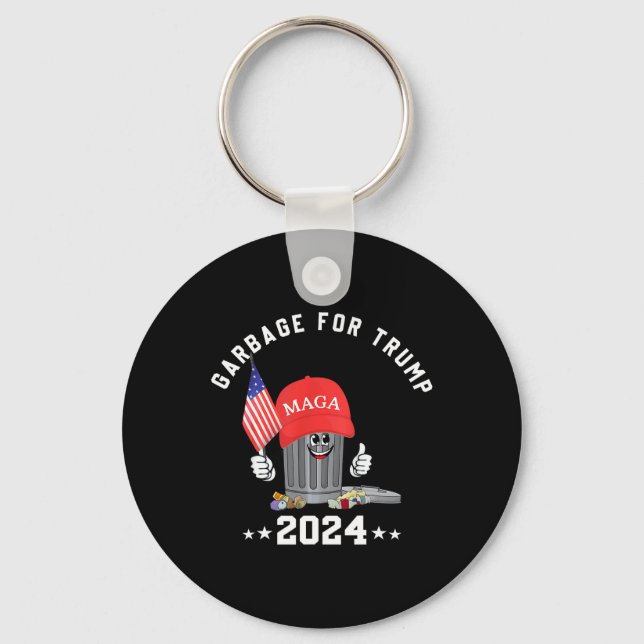 Funny Trump Mega Sopor Kan Tecknade figurer Ame Nyckelring (Framsida)