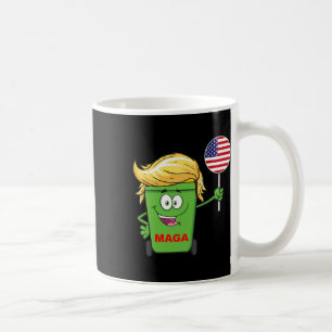 Funny Trump Mega Tecknad Sopor kan amerikanska Fla Kaffemugg