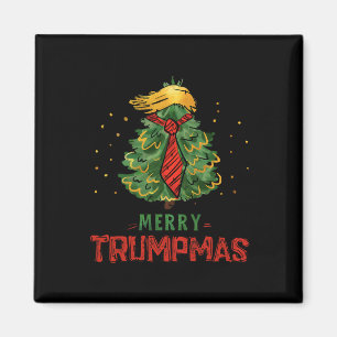 Funny Trump Merry Trumpmas Julgran Julafton Hol Magnet