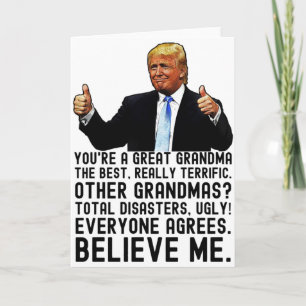 Funny Trump Mors dag Grandma Card Kort