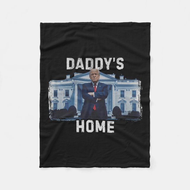 Funny Trump pappas Home White House 2024 1 Fleecefilt (Framsidan)