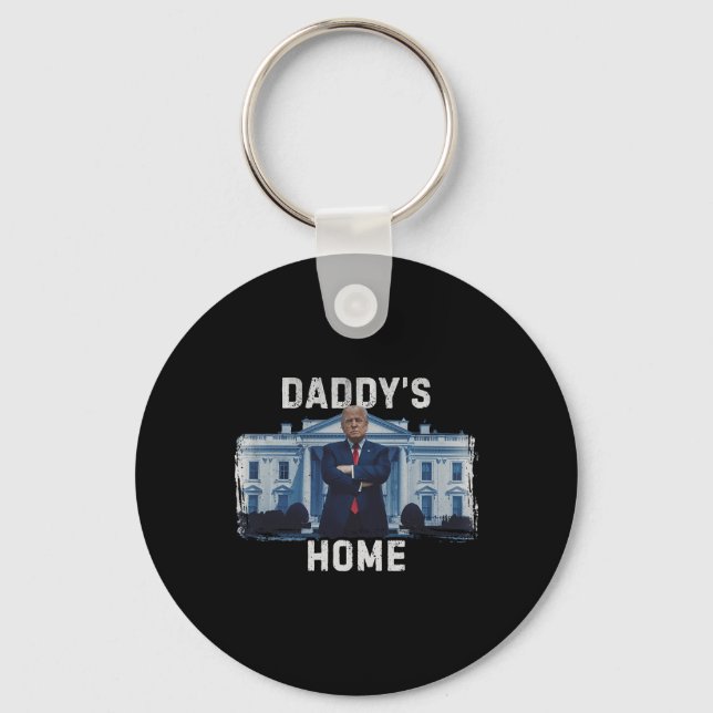 Funny Trump pappas Home White House 2024 1 Nyckelring (Framsida)