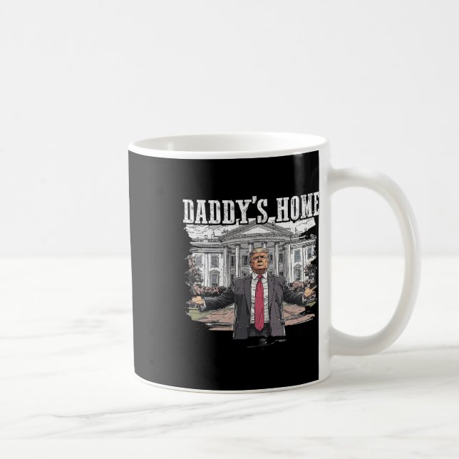 Funny Trump pappas Home White House 2024 Kaffemugg (Höger)