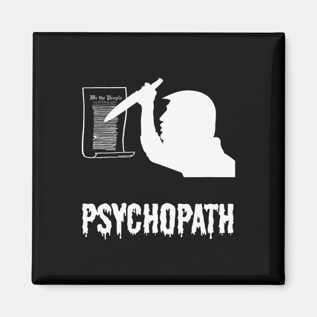 Funny Trump Psychopath-konstitutionen Magnet (Framsidan)