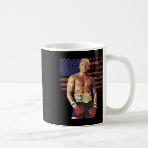 Funny Trump Rocky Boxing Meme Boxer US Flagga Patr Kaffemugg