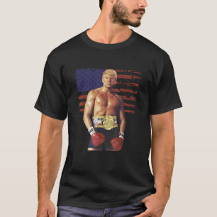Funny Trump Rocky Boxing Meme Boxer US Flagga Patr T Shirt