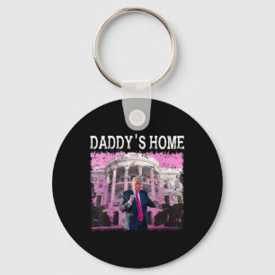 Funny Trump Rosa Daddys Home, Trump 2024 Ta Nyckelring
