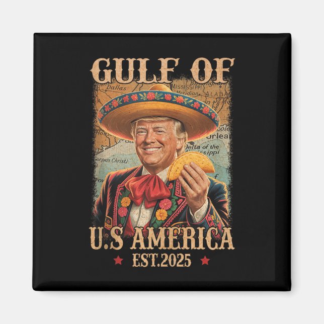 Funny Trump Shirt Americas Bukt Est 2025 Trump Mer Magnet (Framsidan)