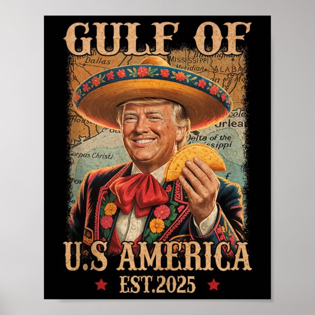 Funny Trump Shirt Americas Bukt Est 2025 Trump Mer Poster (Framsidan)