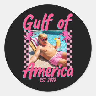 Funny Trump Shirt Bukt of US America Est 2025 Runt Klistermärke