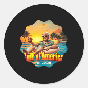 Funny Trump Shirt Bukt of US America Est 2025 Styl Runt Klistermärke