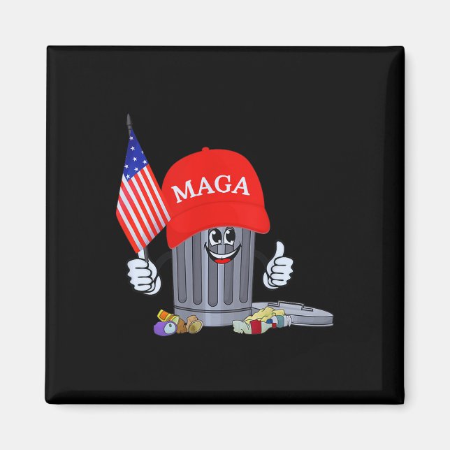 Funny Trump Sopor Can Tecknade figurer Amerika Magnet (Framsidan)