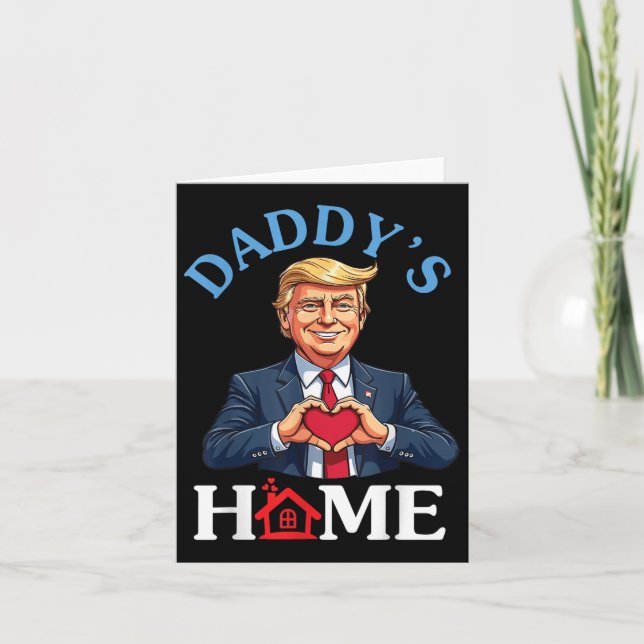 Funny Trump Stil Heart Händer pappas hem Far Kort (Framsida)