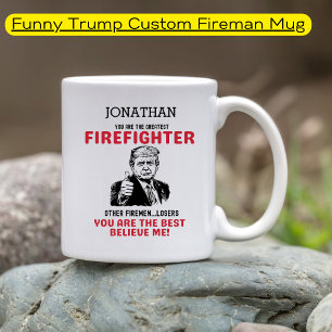 Funny Trump Underbarare Firefighter-Personligen Kaffemugg
