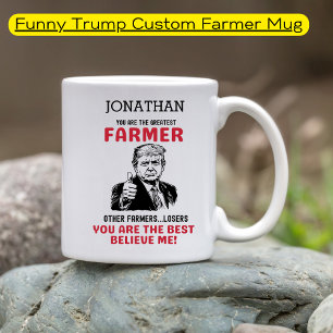 Funny Trump Underbarare Personlig för jordbrukare Kaffemugg