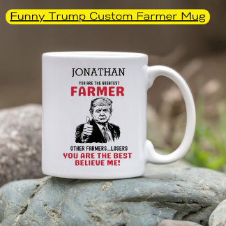 Funny Trump Underbarare Personlig för jordbrukare Kaffemugg