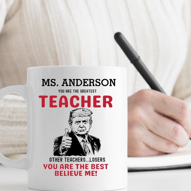 Funny Trump Underbarare Personligen Lärare Kaffemugg (Skapare uppladdad)