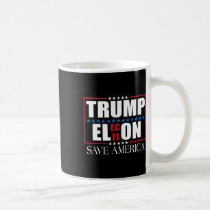 Funny Trump Val USA flagga Trump Elon Spara Amer Kaffemugg
